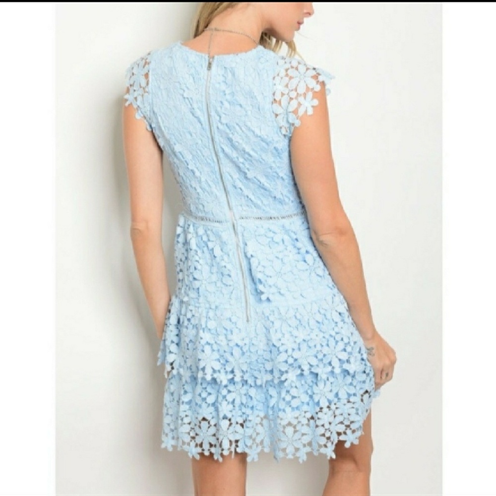 HP!! ❤pretty blue lace dress!! No offers! - Picture 2 of 2